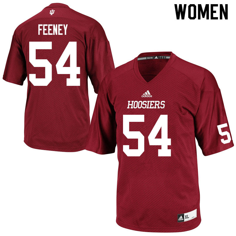 Women #54 Brady Feeney Indiana Hoosiers College Football Jerseys Sale-Crimson